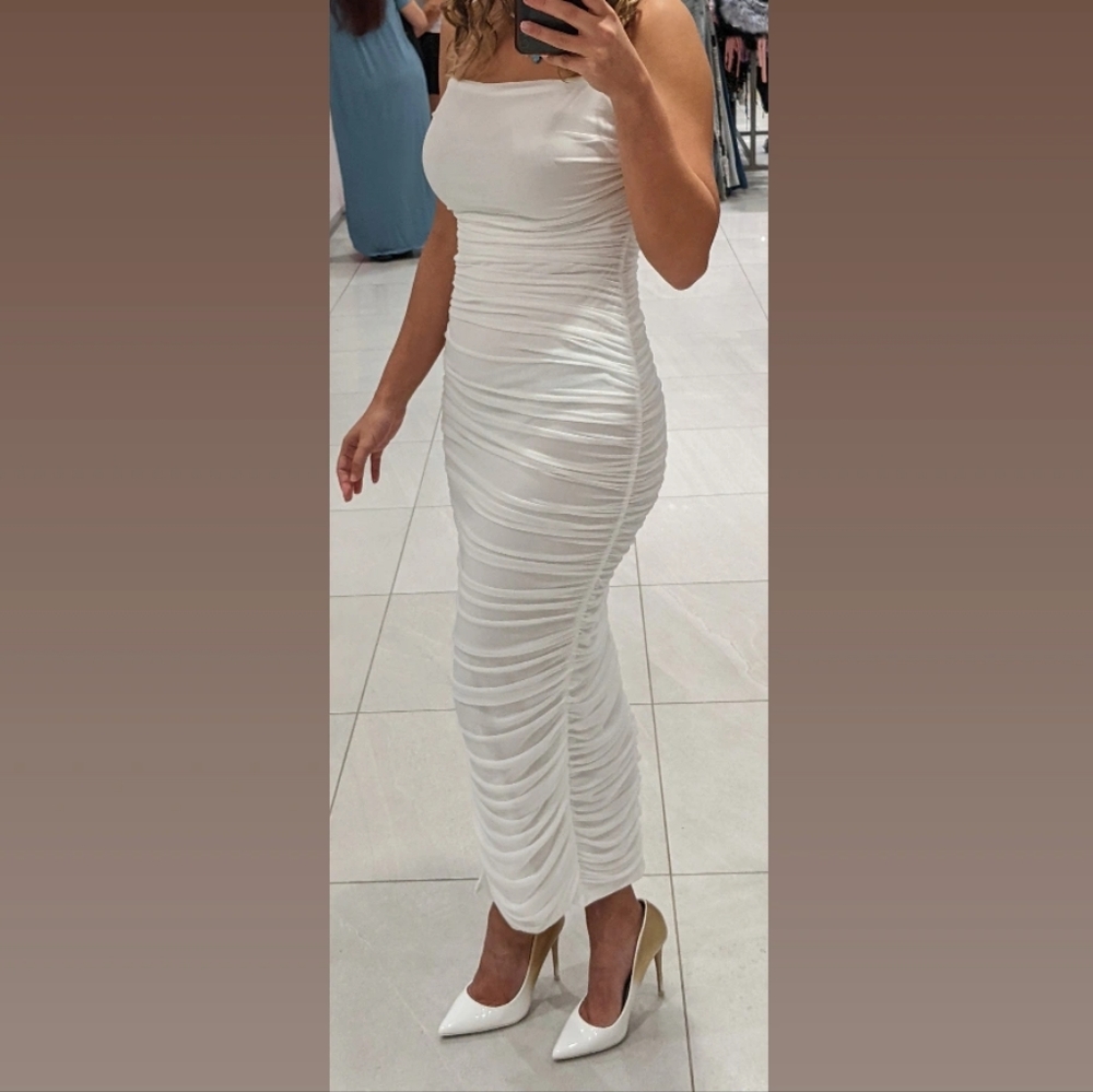 Ivory midi dress